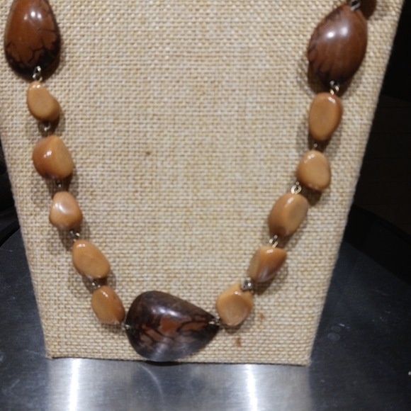 VTG 1960's, 70's LONG RETRO MOD NUT SEED 30IN NECKLACE. MID CENTURY MODERN - Picture 4 of 6